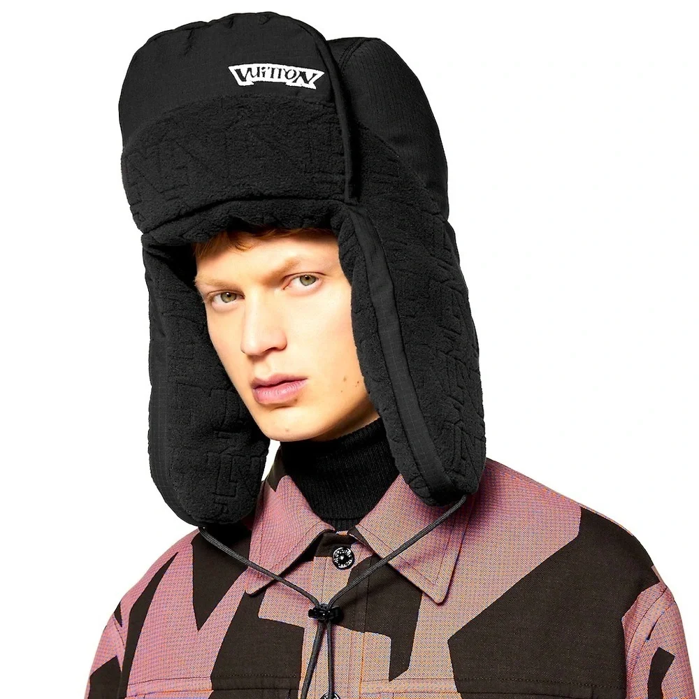Louis Vuitton Chapka LV Dove Noir Hat made in Italy black winter adjustable ski